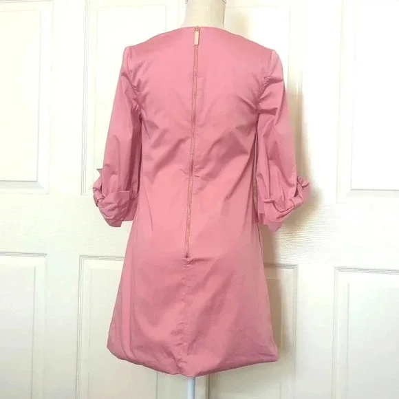 Ted Baker Pink Solyane Oversize Bow Sleeve Dress - Picture 7 of 9